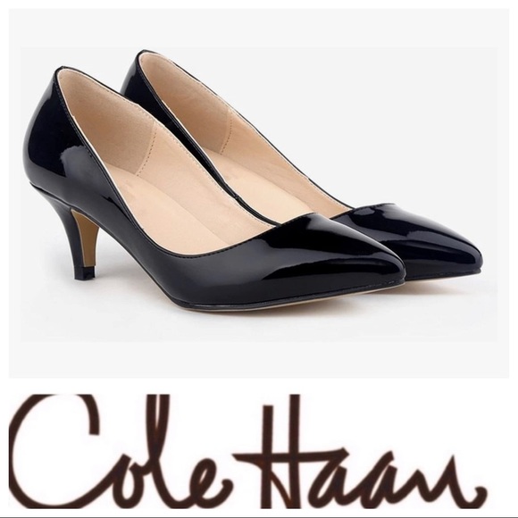 Cole Haan Shoes - 💕SALE💕 Cole Haan Black Patent Kitten Heels